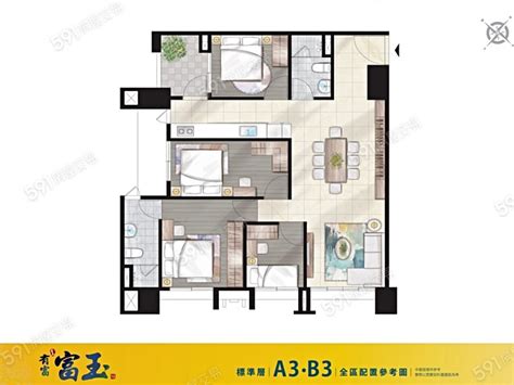 有富富玉格局圖|【有富富玉】開價70~74萬/坪，格局規劃1~4房